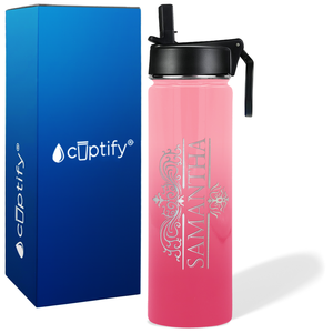 Personalized Vestige Design on 24oz Wide Mouth Bottle