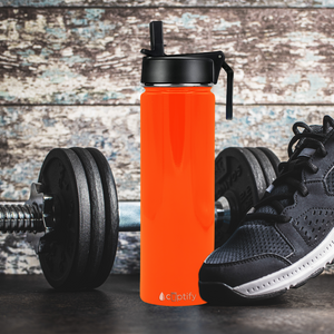 Orange Bright Gloss 24oz Wide Mouth Water Bottle