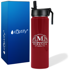 Personalized Elaborate Circle on 24oz Wide Mouth Bottle