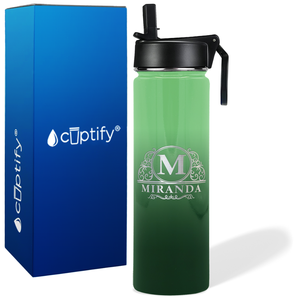 Personalized Elaborate Circle on 24oz Wide Mouth Bottle