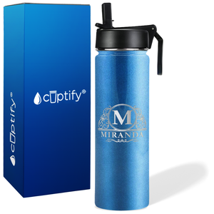 Personalized Elaborate Circle on 24oz Wide Mouth Bottle