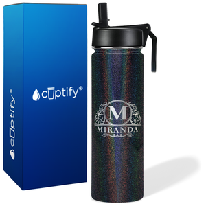 Personalized Elaborate Circle on 24oz Wide Mouth Bottle