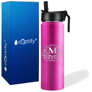 Personalized Elaborate Circle on 24oz Wide Mouth Bottle