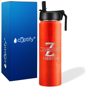 Personalized Initial Block on 24oz Wide Mouth Bottle