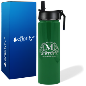 Personalized Elaborate Circle on 24oz Wide Mouth Bottle