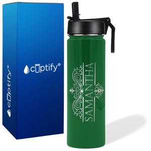 Personalized Vestige Design on 24oz Wide Mouth Bottle