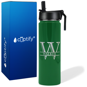 Personalized Split Script on 24oz Wide Mouth Bottle