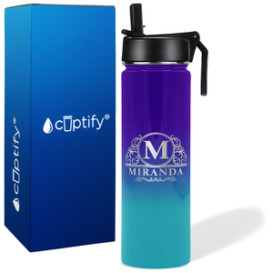 Personalized Elaborate Circle on 24oz Wide Mouth Bottle