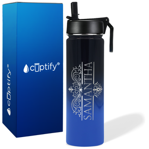 Personalized Vestige Design on 24oz Wide Mouth Bottle