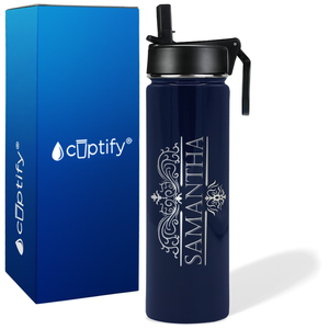 Personalized Vestige Design on 24oz Wide Mouth Bottle