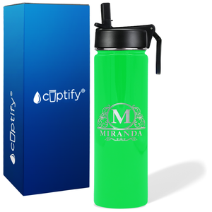 Personalized Elaborate Circle on 24oz Wide Mouth Bottle