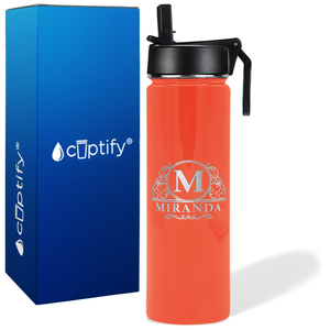 Personalized Elaborate Circle on 24oz Wide Mouth Bottle