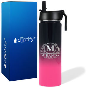 Personalized Elaborate Circle on 24oz Wide Mouth Bottle