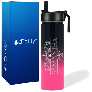 Personalized Vestige Design on 24oz Wide Mouth Bottle