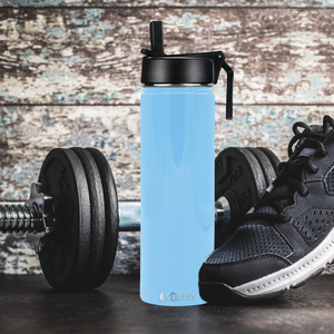 Pastel Blue Gloss 24oz Wide Mouth Water Bottle