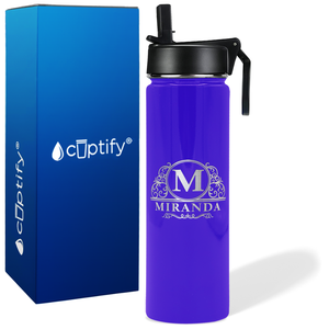 Personalized Elaborate Circle on 24oz Wide Mouth Bottle