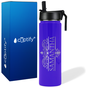 Personalized Vestige Design on 24oz Wide Mouth Bottle