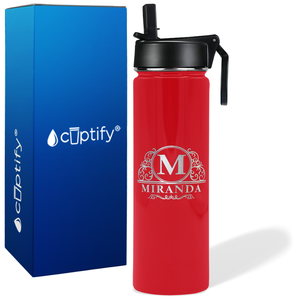 Personalized Elaborate Circle on 24oz Wide Mouth Bottle