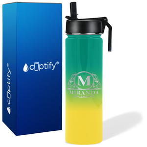 Personalized Elaborate Circle on 24oz Wide Mouth Bottle