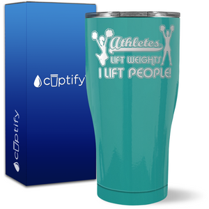 Athletes Lift Weights I Lift People on 27oz Curve Tumbler