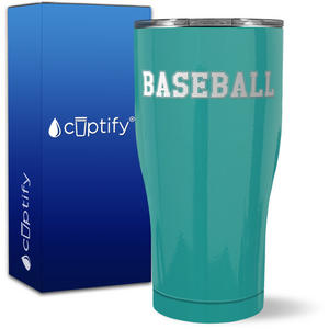 Baseball on 27oz Curve Tumbler