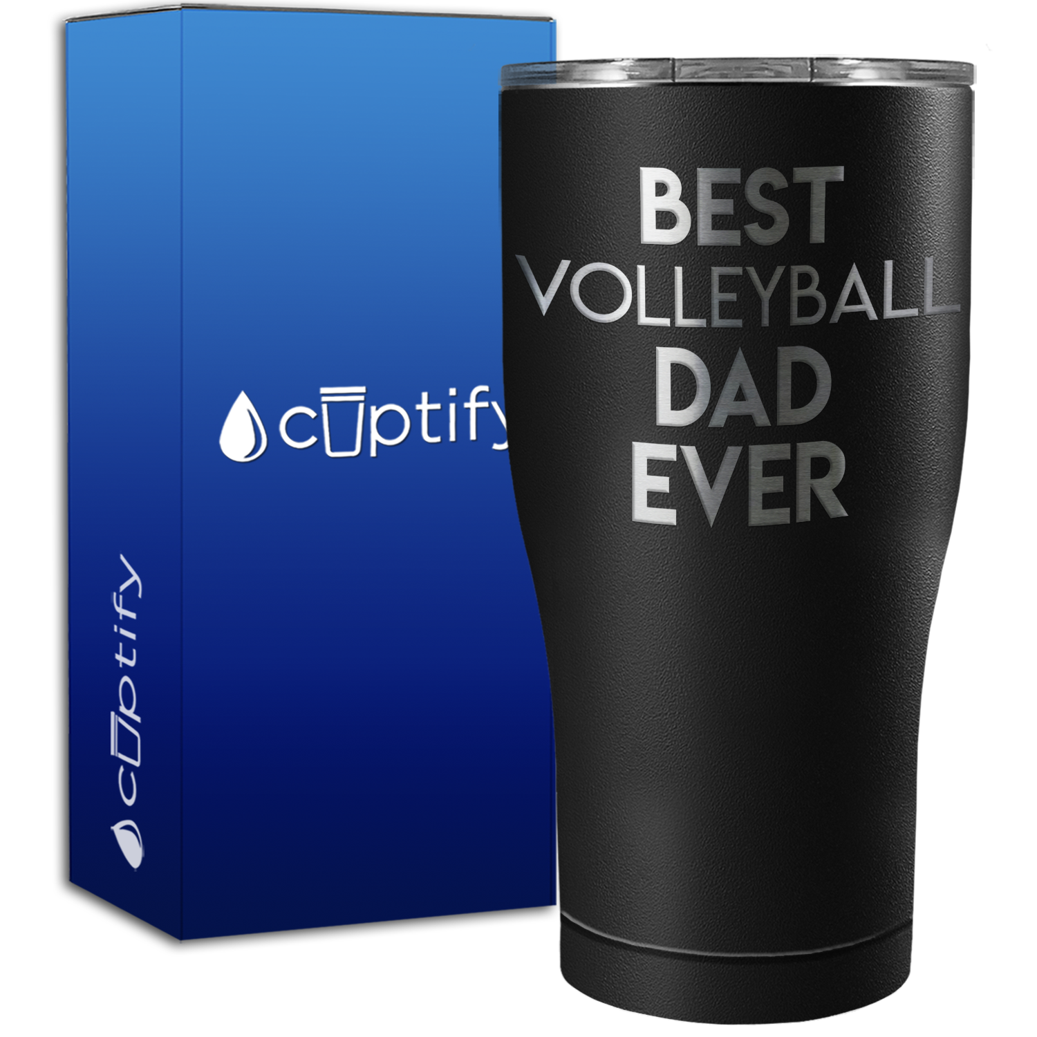 Best Volleyball Dad Ever 27oz Curve Stainless Steel Tumbler