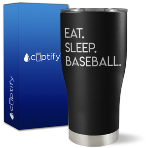 Eat Sleep Baseball on 27oz Curve Tumbler