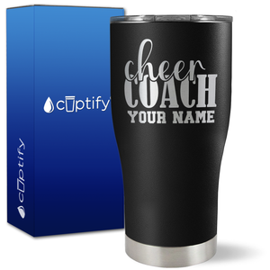 Personalized Cheer Coach on 27oz Curve Tumbler