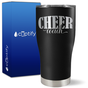Cheer Coach Script on 27oz Curve Tumbler