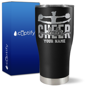 Personalized Cheerleader Silhouette Jump on 27oz Curve Tumbler