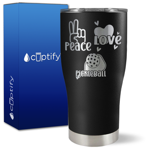 Peace Love Pickleball on 27oz Curve Tumbler