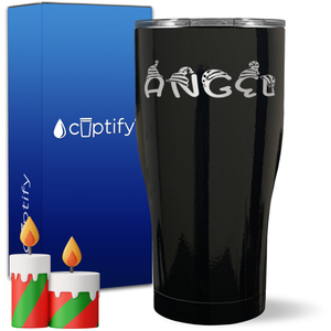 Personalized Elfen Christmas Font on 27oz Curve Tumbler