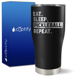 Eat Sleep Pickleball Repeat on 27oz Curve Tumbler