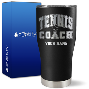 Personalized Tennis Coach on 27oz Curve Tumbler
