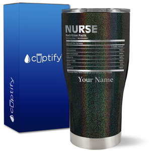 Personalized Nurse Nutrition Facts on 27oz Curve Tumbler