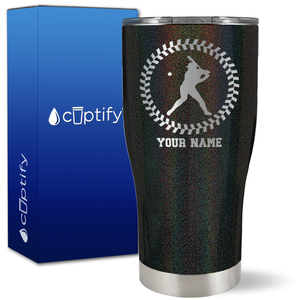 Personalized Baseball Player on 27oz Curve Tumbler