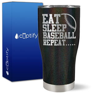 Eat Sleep Baseball Repeat on 27oz Curve Tumbler