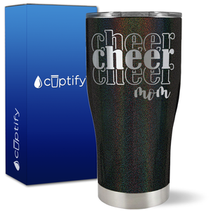 Cheer Cheer Cheer Mom on 27oz Curve Tumbler