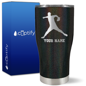 Personalized Baseball Pitcher Player on 27oz Curve Tumbler