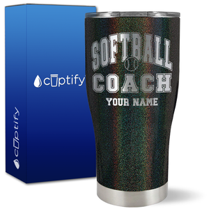 Personalized Softball Coach on 27oz Curve Tumbler