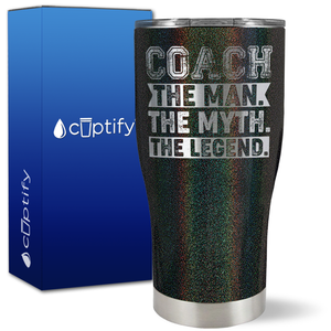 Coach the Man the Myth the Legend on 27oz Curve Tumbler