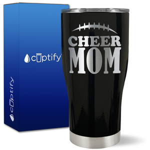 Cheer Mom Football Stitches on 27oz Curve Tumbler
