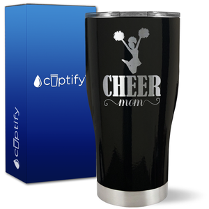 Cheer Mom Silhouette on 27oz Curve Tumbler