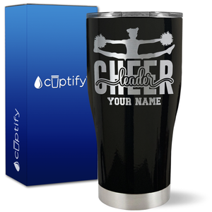 Personalized Cheerleader Silhouette Jump on 27oz Curve Tumbler