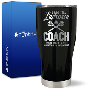 I Am The Lacrosse Coach on 27oz Curve Tumbler