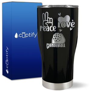 Peace Love Pickleball on 27oz Curve Tumbler