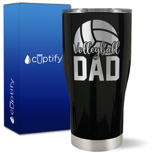 Volleyball Dad Half Ball on 27oz Curve Tumbler