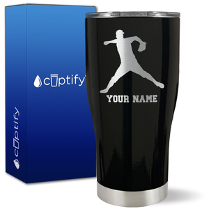 Personalized Baseball Pitcher Player on 27oz Curve Tumbler