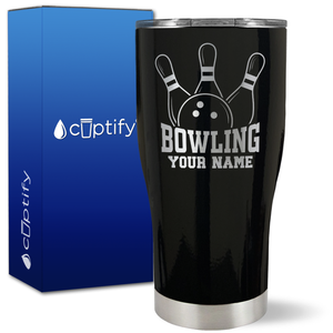 Personalized Bowling on 27oz Curve Tumbler