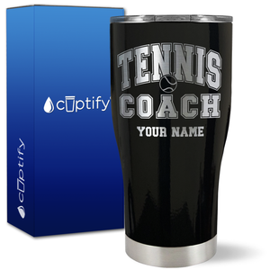 Personalized Tennis Coach on 27oz Curve Tumbler